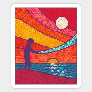 Cosmic Weaver - Mending the Fabric of the Universe Sticker